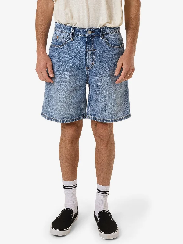Shop stylish, comfortable men’s clothing at discounted prices. Slacker Denim Short - Tempest Blue Shop stylish, comfortable men’s clothing at discounted prices. Slacker Denim Short - Tempest Blue