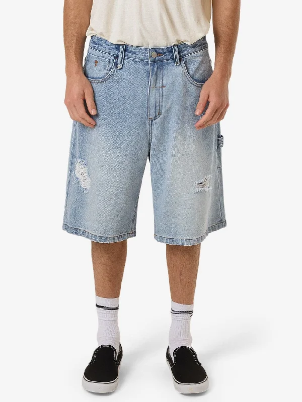Get 25% off select men’s clothing when you shop online! Society Big Slacker Denim Short - Indigo Society Get 25% off select men’s clothing when you shop online! Society Big Slacker Denim Short - Indigo Society