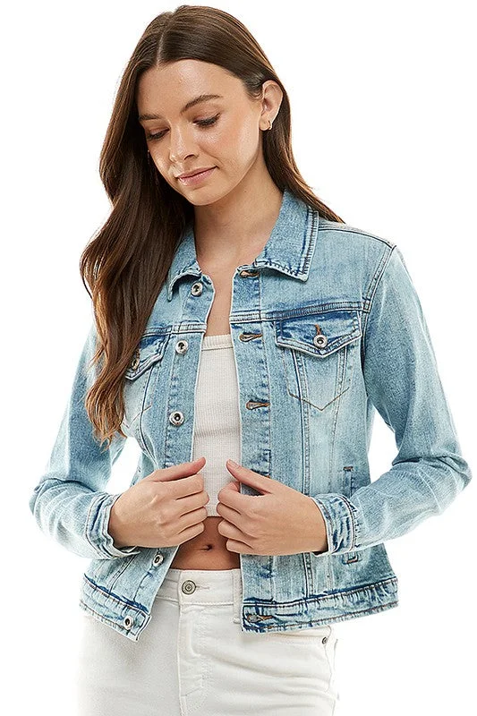 Save on stylish, high-quality clothing for every occasion – Spandex Ladies Casual Denim Jacket Save on stylish, high-quality clothing for every occasion – Spandex Ladies Casual Denim Jacket