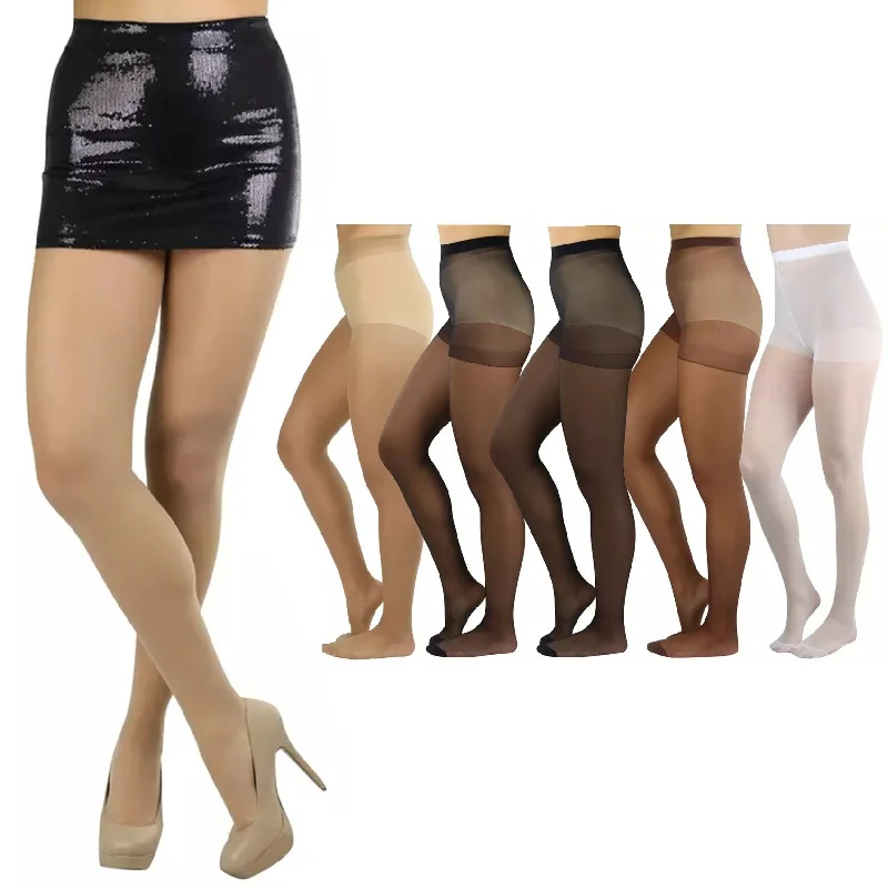 6-Pack: Women's Assorted Sheer Support Toe Pantyhose