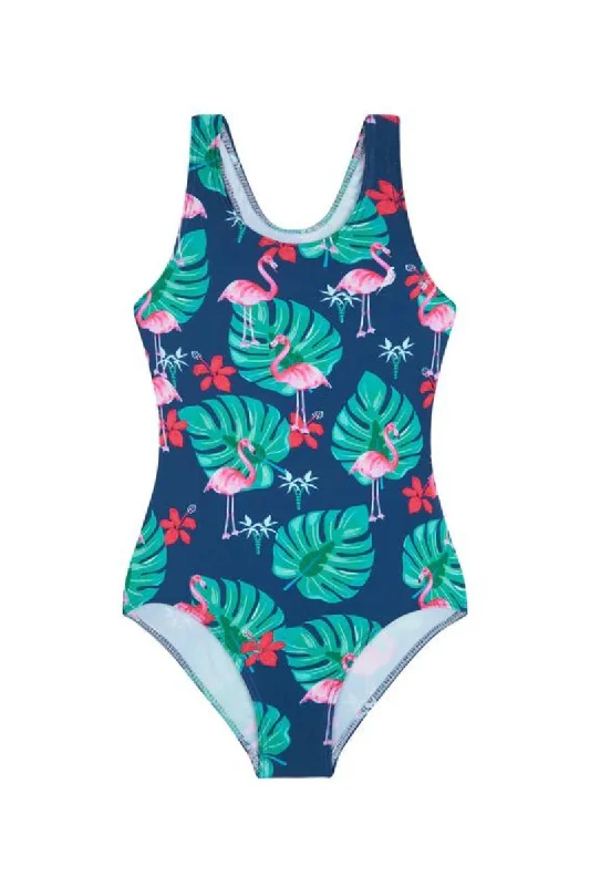 Girls One Piece in Flamingos