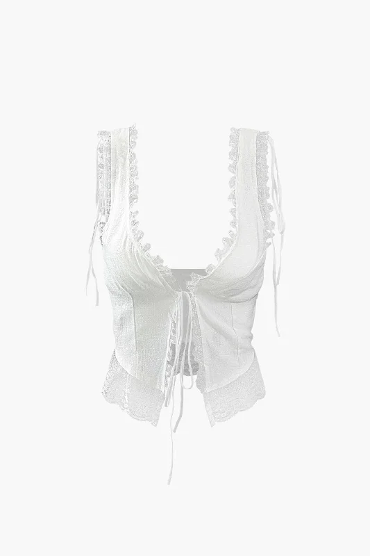 Best clothing deals . – Save up to 70% on trendy styles. Lace Trim Tie Front Tank Top Best clothing deals . – Save up to 70% on trendy styles. Lace Trim Tie Front Tank Top