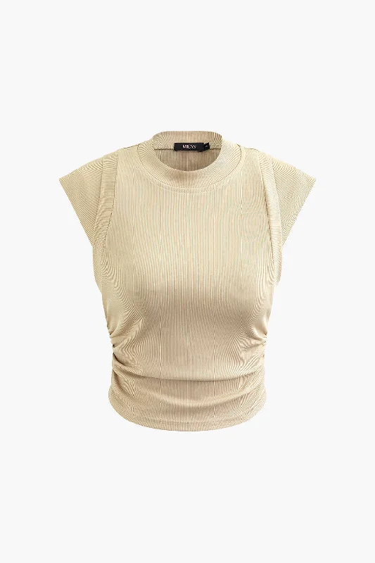 Shop the latest clothing deals – Huge discounts on fashion essentials! Rib Knit Cap Sleeve Ruched Tank Top Shop the latest clothing deals – Huge discounts on fashion essentials! Rib Knit Cap Sleeve Ruched Tank Top