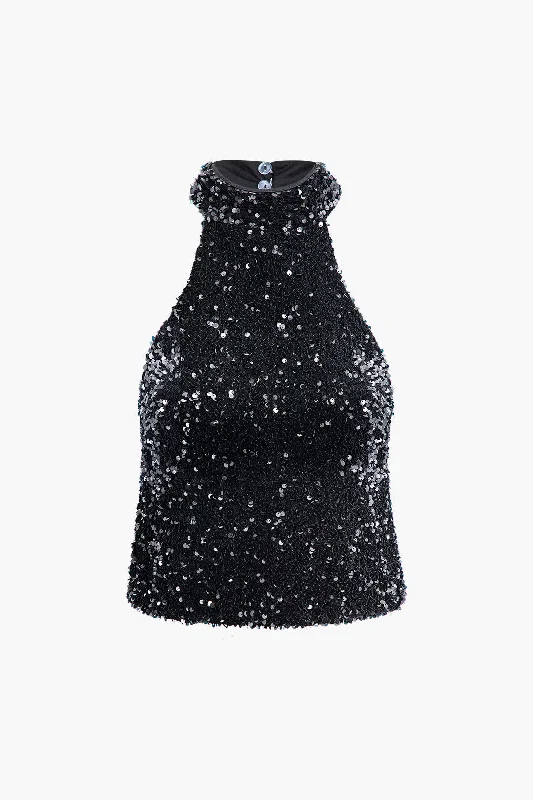 Shop now for fresh styles at discounted prices.  Sequin Halter Tank Top